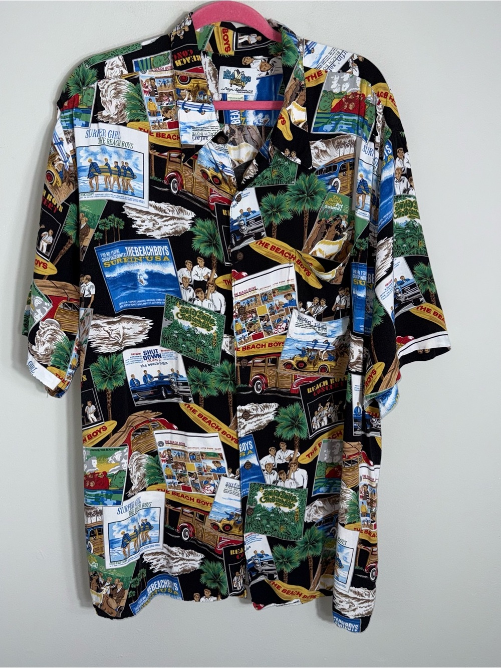 Reyn Spooner Vintage Beach Boys Hawaiian Camp Shirt-Rayon-Short Sleeve-XXXL 3X